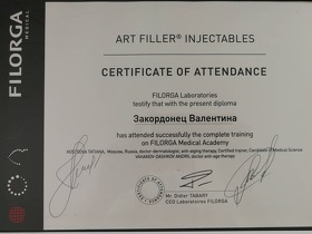 Сертификат Закордонец Валентина Петровна Сертифікат Закордонець Валентина Петрівна