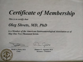 Сертификат Швец Олег Витальевич Сертифікат Швець Олег Віталійович