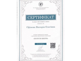 Сертифікат - Єфімова В.О. Сертификат - Ефимова В.О.