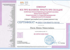 Сертификат 14 - Малая Я. Н.