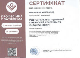 Сертификат 21 - Малая Я. Н.