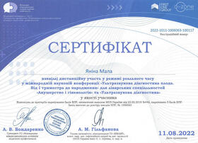 Сертификат 15 - Малая Я. Н.