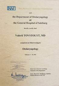 Сертификат Товстолит Валерий Павлович Сертифікат Товстоліт Валерій Павлович