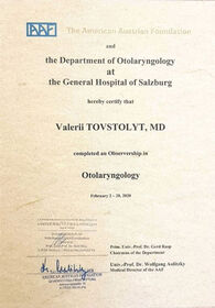 Сертификат (Товстолит В.П.)