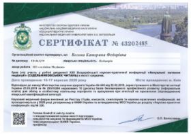 Волова Екатерина Федоровна - Сертификаты 1 Волова Екатерина Федоровна - Сертификаты 1.1